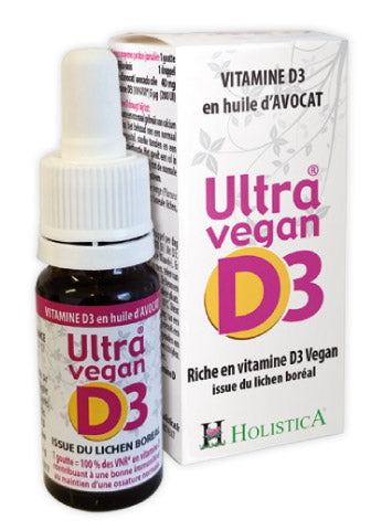 Ultra Vegan D3 - Holistica - immunité et système osseux - Flacon 8ml